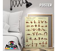 POSTER ESERCIZI YOGA ARMONIA ZEN MEDITAZIONE BENESSERE SALUTE INTERIORE CORPO