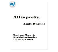 Poster Esposizione Andy Warhol 1968 - Decorazione Stampa 'All is Pretty'...