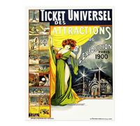Poster Esposizione Parigi 1900 Vintage Wall Art Qualità Premium