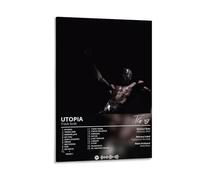Poster estetico con copertina dell'album Travis Scott Utopia in edizione limitata, stampa artistica su tela, stampa artistica da parete per camera da letto, 30 x 45 cm, con cornice, stile 4