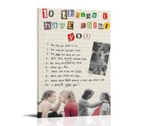 Poster estetico da parete con scritta in inglese "10 Things I Hate About You", per soggiorno e camera da letto, stampa decorativa, 20 x 30 cm, stile cornice