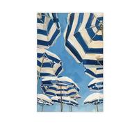 Poster estivo su tela con ombrellone da spiaggia, decorazione per camera da letto, ufficio, stanza, regalo, 60 x 90 cm