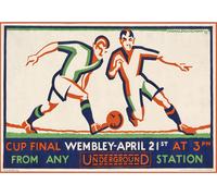 Poster FA Cup Final Wembley P. Drake Brookshaw Art - 16x12/20x16/24x18/36x24