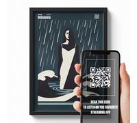 Poster Fabrizio De Andrè "Dolcenera" - Quadro Musica Italiana Art Decò Stampa