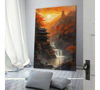 Poster "Fantastico tramonto sul fiume", decorazione camera da letto, stampa artistica da parete, regalo, decorazione per la casa, poster di coppia, 30 x 45 cm