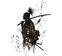Poster favoloso di Samourai Shadows Katana Japan Bushido, Carta, 30 cm x 41 cm