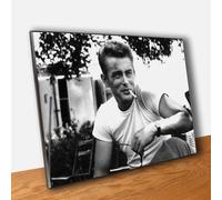 Poster Film James Dean Stampa Bianco e Nero Quadro su Pannello in Legno mdf