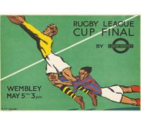 Poster finale Coppa di Rugby League London Transport Wall Art...