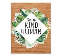 Poster foglia tropicale Wall Art - Sii un gentile umano qualità premium