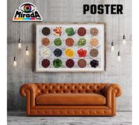 POSTER FOTO CIBO CUCINA STAGIONE NATURA BIO FRUTTA VERDURA LEGUMI CEREALI DIETA