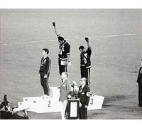 Poster fotografico 1968 Olympics Città del Messico Black Power Salute 20 x 20 cm