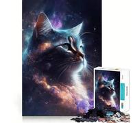 Poster "Gatto spaziale galattico" Puzzle da 1000 pezzi per adolescenti Puzzle per allenamento mentale Gioco di gruppo Arte Assemblaggio Regalo classico (50x75cm)