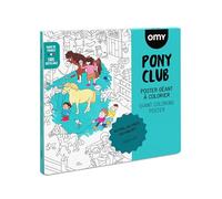 Poster géant à colorier poney club by omy - 100x70cm