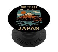 Poster giapponese del Monte Fuji Visit Asia Tourism Cool PopSockets PopGrip Adesivo