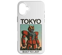 Poster giapponese vintage di Tokyo Red Mecha Robot Art Boys Custodia per iPhone 16 Plus