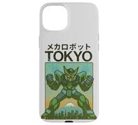 Poster giapponese vintage Mecha Robot Powering Up Boys Tokyo Custodia per iPhone 15 Plus