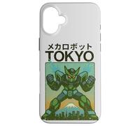 Poster giapponese vintage Mecha Robot Powering Up Boys Tokyo Custodia per iPhone 16 Plus