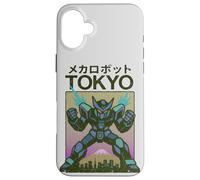 Poster giapponese vintage Mecha Robot Powering Up Boys Tokyo Custodia per iPhone 16 Plus