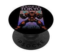 Poster giapponese vintage Mecha Robot Powering Up Boys Tokyo PopSockets PopGrip Adesivo