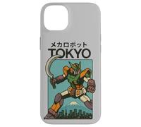 Poster giapponese vintage per ragazzi Mecha Robot Fighting Pose Tokyo Custodia per iPhone 14 Plus