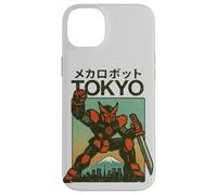 Poster giapponese vintage per ragazzi Mecha Robot Fighting Pose Tokyo Custodia per iPhone 14 Plus