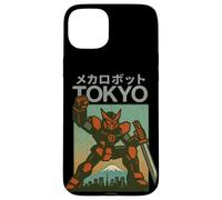 Poster giapponese vintage per ragazzi Mecha Robot Fighting Pose Tokyo Custodia per iPhone 15 Plus