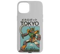 Poster giapponese vintage per ragazzi Mecha Robot Fighting Pose Tokyo Custodia per iPhone 15 Plus