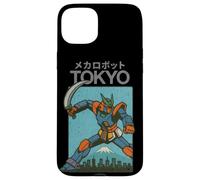 Poster giapponese vintage per ragazzi Mecha Robot Fighting Pose Tokyo Custodia per iPhone 15 Plus