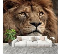 Poster Gigante 250x175 cm Fotomurali In Tnt Murale Modello di Leone Animale 3d Carta da Parati Panoramica Moderna Fotomurali Marrone Carta Da Parati Per Camera Letto, Soggiorno