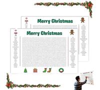 Poster gigante di ricerca di parole del Ringraziamento, gioco da parete gigante 80 cm x 50 cm, poster di ricerca di parole natalizie, divertente attività interattiva for famiglie(B*2pc)