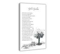 Poster "God's Garden", poesia funebre con poesia funeraria, regalo commemorativo della morte, in lutto, stampa artistica su tela, stampa artistica da parete moderna