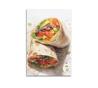 Poster gourmet, stampa decorativa su tela, motivo vegetariano, decorazione moderna per camera da letto, 30 x 45 cm