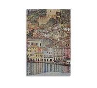 Poster Gustav Klimt Lago di Garda Malcesine sul Lago di Garda dipinto da Gustav Klimt nel 1913, stampa artistica su tela, senza cornice, 30 x 45 cm