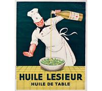 Poster Huile Lesieur Olio d'oliva - Chef Kitchen Wall Art -...