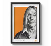 Poster Iggy Pop con QR Code Canzone Personalizzata Stampa Artistica 30x40