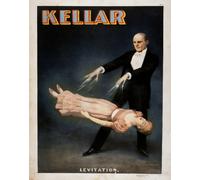 Poster Illusionista Levitation Kellar Mag Act Wall Art - 12X16/16X20/18X24/24X36