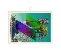 Poster illustrativo con scolapiatti retrò e personalità per il bancone della cucina, lettere ispiratrici, design, tappetino scolapiatti EasySmall 16 x 18 pollici