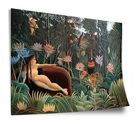 Poster in cotone Henri Rousseau: Il Sogno, stampa artistica senza cornice, murale - A4, A3, A2, A1, A0, XXL - soggiorno, camera da letto, cucina, decorazione