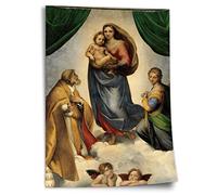 Poster in cotone Raffaello: Madonna Sistina, stampa artistica senza cornice, murale - A4, A3, A2, A1, A0, XXL - soggiorno, camera da letto, cucina, decorazione