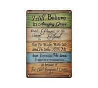 Poster in legno a tema Vangelo, stile retrò, cartello in metallo da appendere alla parete della cucina, capanno del garage, 20,3 x 30,5 cm