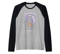 Poster in metallo con lupo mannaro e luna gotica Maglia con Maniche Raglan