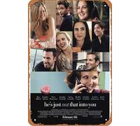 Poster in metallo con scritta in lingua inglese "Hes Just Not That Into You (2009), decorazione artistica da parete in stile retrò, 20,3 x 30,5 cm