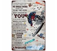 Poster in metallo con scritta "Skateboard Boy", decorazione da parete, decorazione da club, insegne retrò, "Oggi è una giornata", decorazione per la stanz