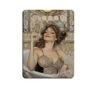Poster in metallo con stampa seducente sulla vasca da bagno, stile chic, arte retrò, pittura in ferro, per bar, grotte, bar, famiglia, garage, decorazione da parete, 30 x 40 cm