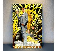 Poster in metallo film James Bond Goldfinger - Insegna in latta da...