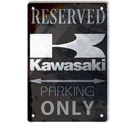 Poster in metallo Kaw-as-a-ki Parking Only Retro S, decorazione vintage in alluminio per uomini e donne, decorazione da parete per casa, bar, ristoranti, caffetterie, pub, 30,5 x 20,3 cm