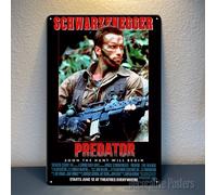 Poster in metallo per film Predator Arnold Schwarzenegger - Insegna in latta ...
