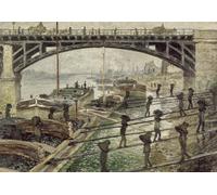 Poster industriale sul fiume - Senna sotto il ponte Wall Art -...