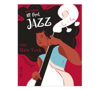 Poster Jazz Festival Wall Art - Vintage 1983 New York Design