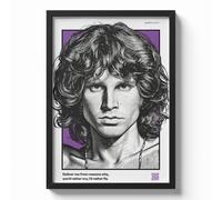 Poster Jim Morrison The Doors - QR Code Canzone Personalizzata Stampa Artistica